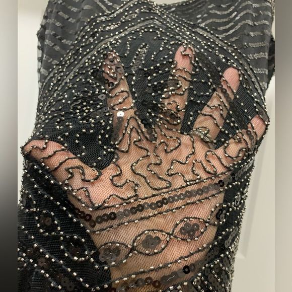 Vintage Style "Great Gatsby" Sequined Fringed Flapper. Great for Halloween - Picture 11 of 16